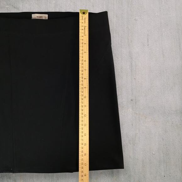 Helmut Black Structured Ponte Mini Skirt L Minimalist Modern Capsule Wardrobe - Picture 4 of 6